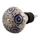 Blue Decorative Crackle Ceramic Wine Stopper